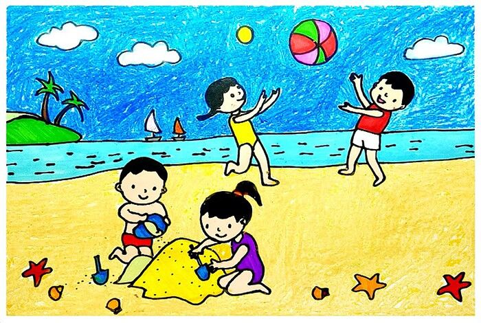 Hoạt động tạo hình: Vẽ tranh về mùa hè.