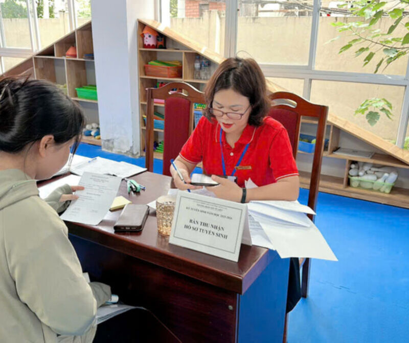 💝RỘN RÀNG  NGÀY ĐẦU TUYỂN SINH TẠI TRƯỜNG MẦM NON TỨ LIÊN PHƯỜNG HỒNG HÀ, HÀ NỘI