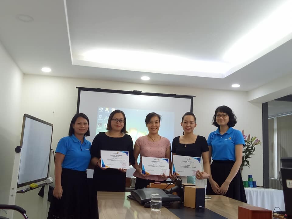 Trường mầm non Tứ Liên kết hợp với Trung tâm ngoại ngữ Enspire tổ chức cho 11 giáo viên tham gia khóa đào tạo