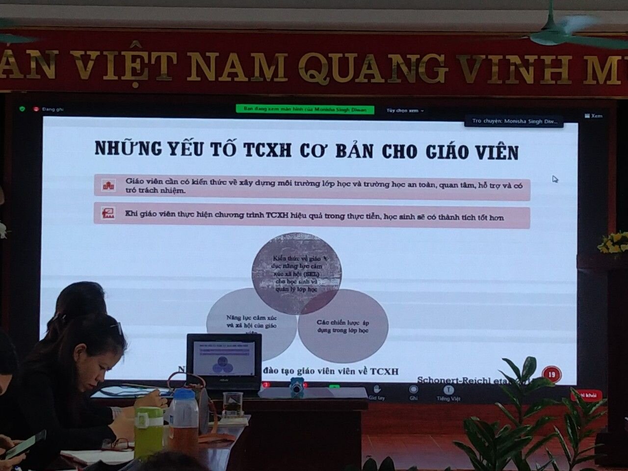 Trường mầm non Tứ Liên tham dự hội thảo trực tuyến chuyên đề : Giáo dục phát triển tình cảm kỹ năng xã hội cho trẻ mầm non