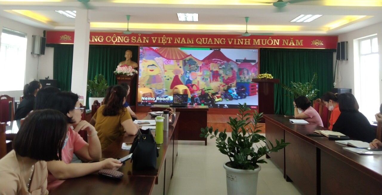 Trường mầm non Tứ Liên tham dự hội thảo trực tuyến chuyên đề : Giáo dục phát triển tình cảm kỹ năng xã hội cho trẻ mầm non