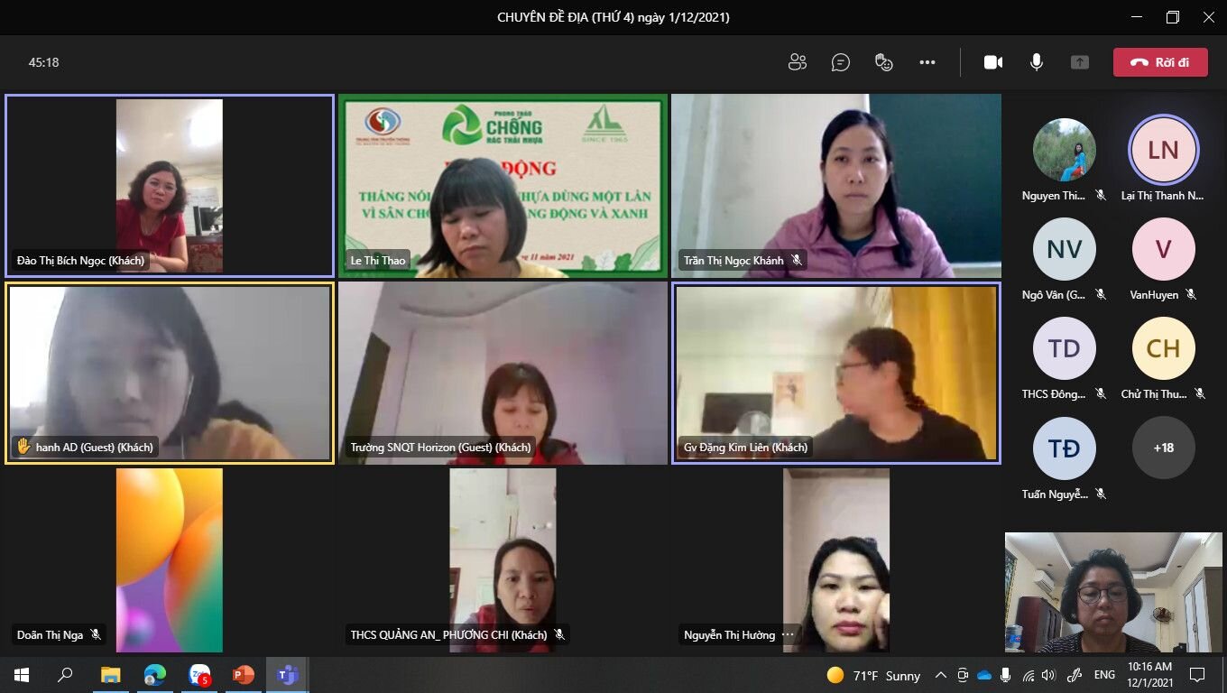 Chuyên đề môn Địa lý cấp Quận