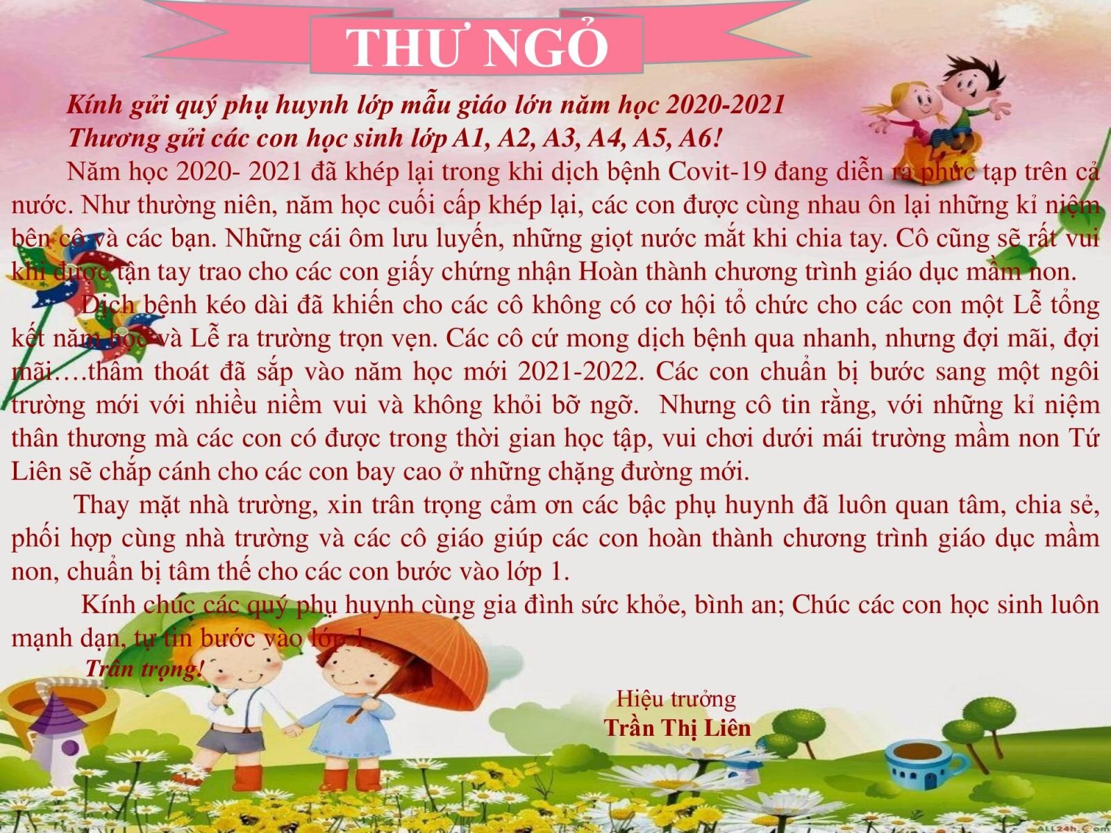 Cảm xúc ngày chia tay các bé MGL