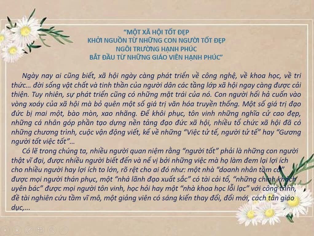 TRƯỜNG MẦM NON TỨ LIÊN PHÁT ĐỘNG PHONG TRÀO VIẾT VỀ GƯƠNG