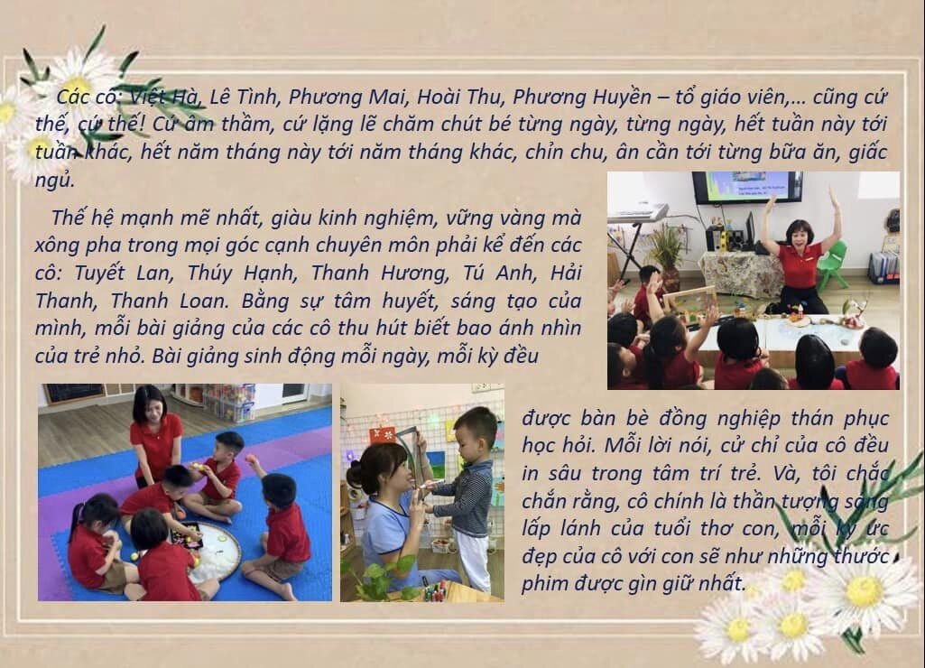 TRƯỜNG MẦM NON TỨ LIÊN PHÁT ĐỘNG PHONG TRÀO VIẾT VỀ GƯƠNG