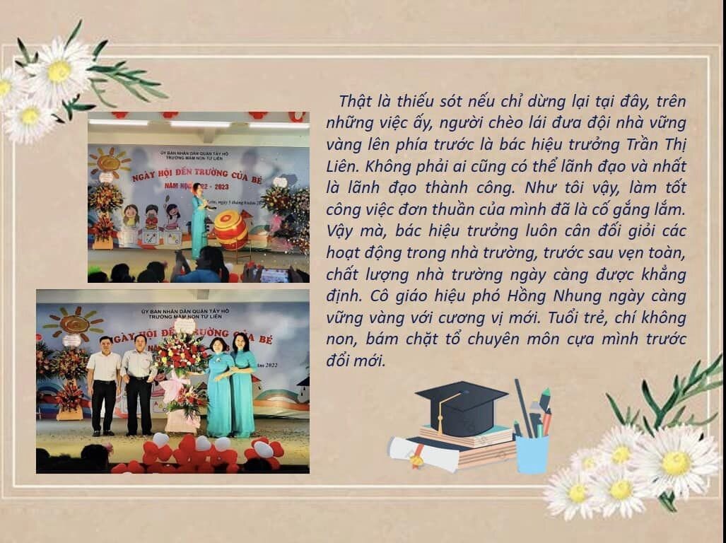 TRƯỜNG MẦM NON TỨ LIÊN PHÁT ĐỘNG PHONG TRÀO VIẾT VỀ GƯƠNG