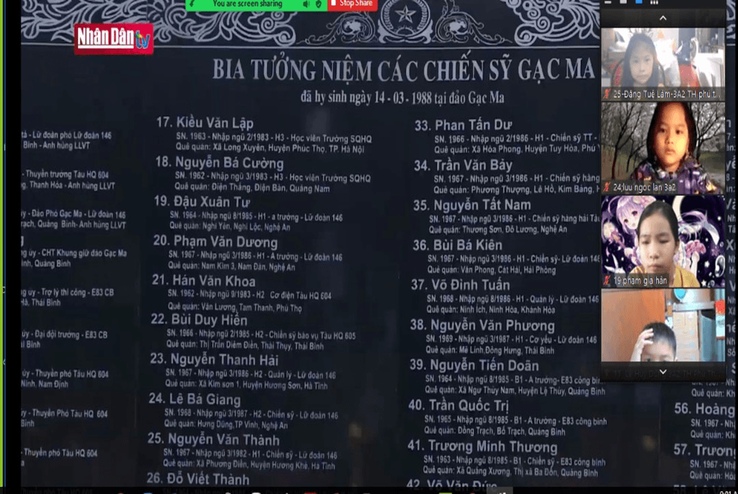HÀNH TRÌNH TÌM VỀ CỘI NGUỒN - KỶ NIỆM 34 NĂM TRẬN CHIẾN ĐẢO GẠC MA - BẢN HÙNG CA BẤT TỬ (14.03.1988 - 14.3.2022)