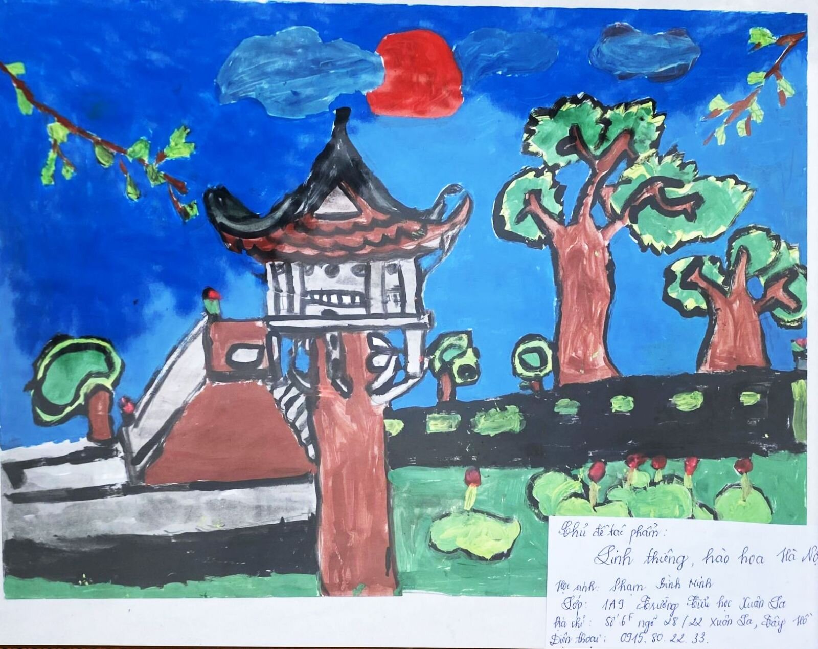 Học sinh Tiểu học Xuân La với cuộc thi vẽ tranh “Hà Nội trong em” do Hội đồng Đội thành phố Hà Nội tổ chức