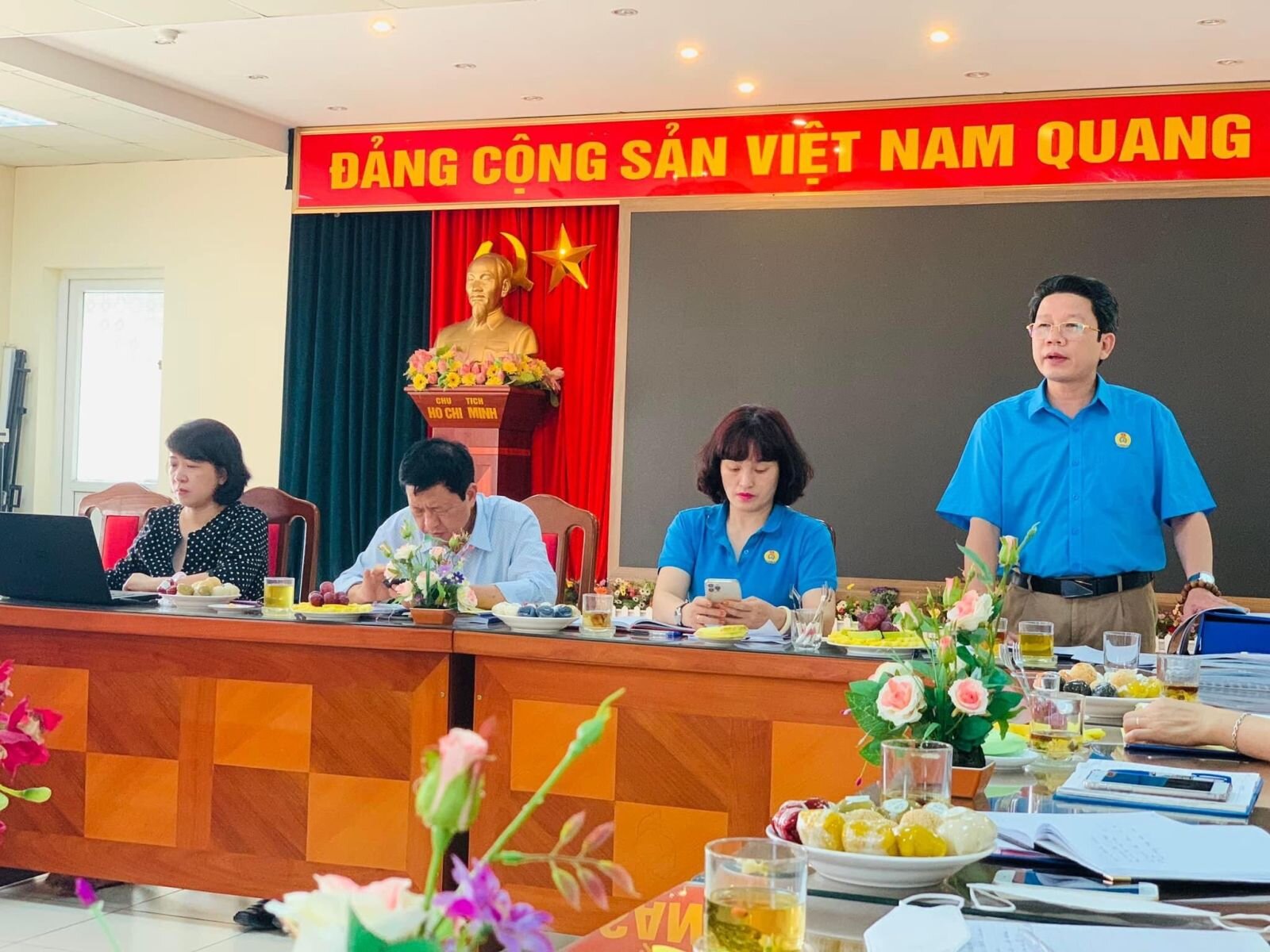 Kiểm tra việc chấp hành Điều lệ Công đoàn và công tác quản lý tài chính Công đoàn năm học 2021- 2022