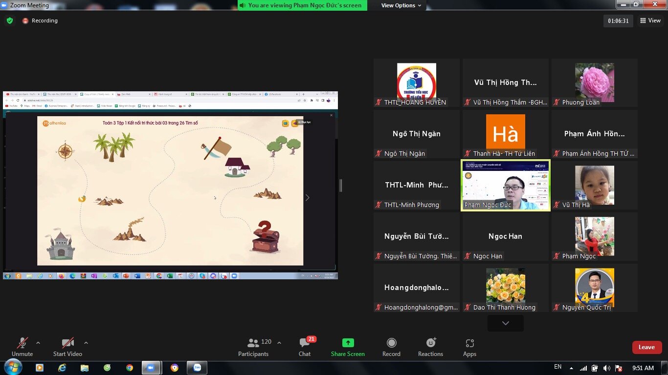 CB-GV trường TH Tứ Liên tham gia tập huấn Nâng cao hiệu quả dạy và học các môn học tiểu học bằng hình thức sáng tạo trên nền công nghệ số