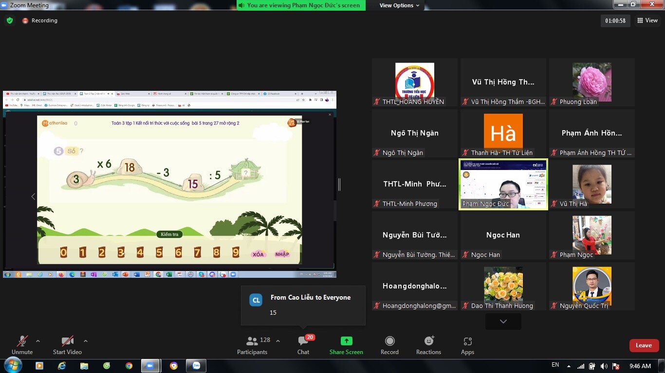 CB-GV trường TH Tứ Liên tham gia tập huấn Nâng cao hiệu quả dạy và học các môn học tiểu học bằng hình thức sáng tạo trên nền công nghệ số