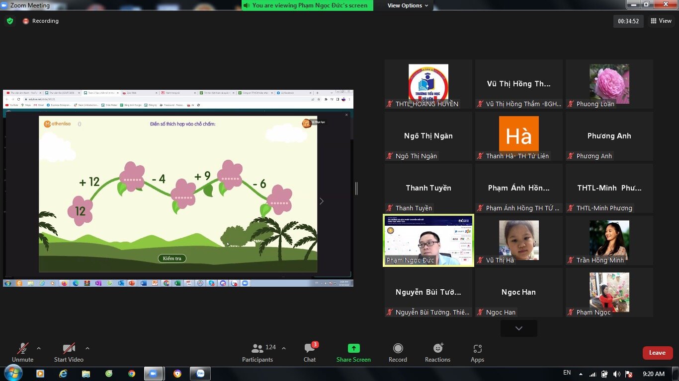 CB-GV trường TH Tứ Liên tham gia tập huấn Nâng cao hiệu quả dạy và học các môn học tiểu học bằng hình thức sáng tạo trên nền công nghệ số