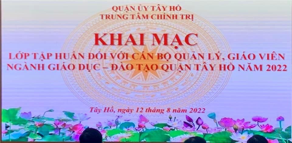 Cán bộ, giáo viên trường Mầm non Tứ Liên tham gia lớp tập huấn, bồi dưỡng chuyên đề 