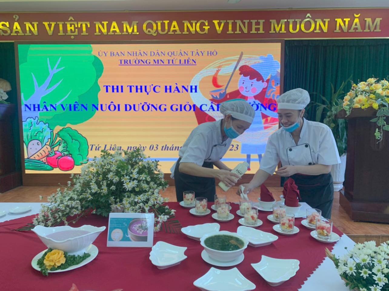 👨‍🍳👩‍🍳THI THỰC HÀNH CHẾ BIẾN MÓN ĂN TRONG HỘI THI “ GIÁO VIÊN- NHÂN VIÊN GIỎI” CẤP TRƯỜNG NĂM HỌC 2023-2024