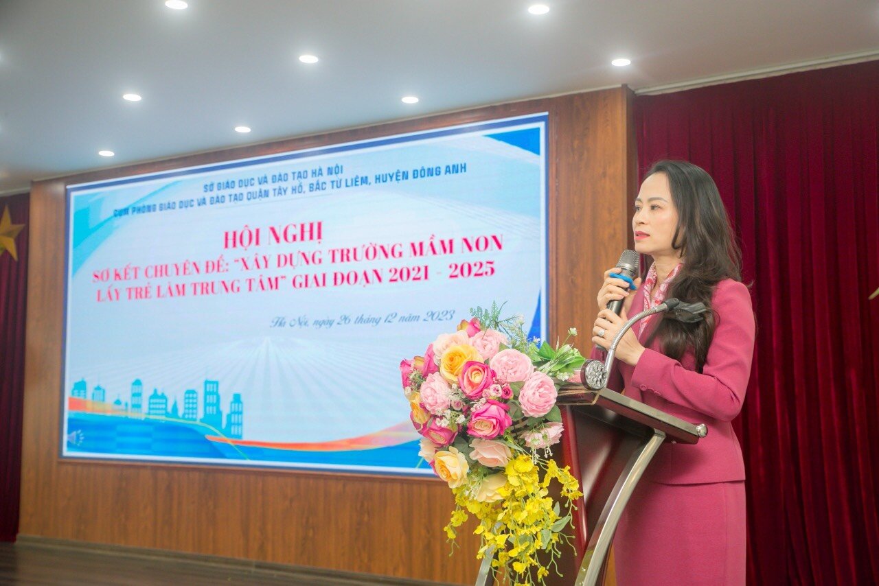 CỤM TRƯỜNG MẦM NON THÀNH PHỐ HÀ NỘI TỔ CHỨC SƠ KẾT 2 NĂM THỰC HIỆN CHUYÊN ĐỀ “XÂY DỰNG TRƯỜNG HỌC LẤY TRẺ LÀM TRUNG TÂM” GIAI ĐOẠN 2021-2025