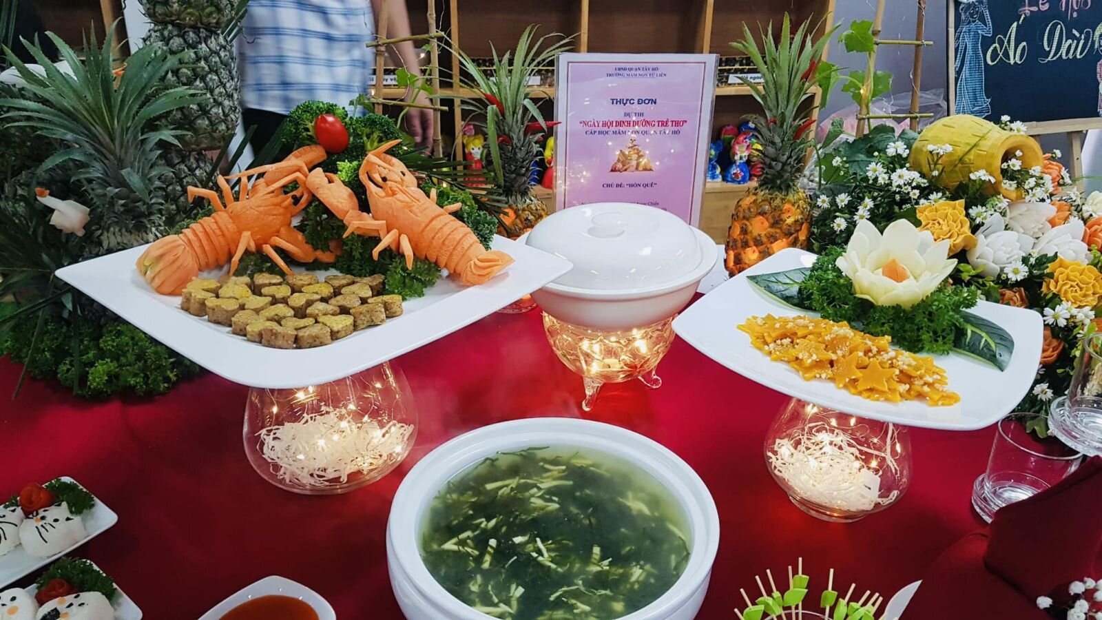 TRƯỜNG MẦM NON TỨ LIÊN ĐẠT GIẢI NHẤT THI XÂY DỰNG THỰC ĐƠN VÀ CHẾ BIẾN MÓN ĂN TẠI