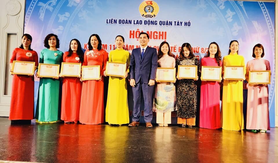 LIÊN ĐOÀN LAO ĐỘNG QUẬN TÂY HỒ TỔ CHỨC HỘI NGHỊ KỶ NIỆM NGÀY QUỐC TẾ PHỤ NỮ, KHỞI NGHĨA HAI BÀ TRƯNG.