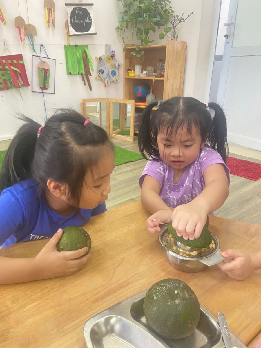 Tiết học khám phá quả cam