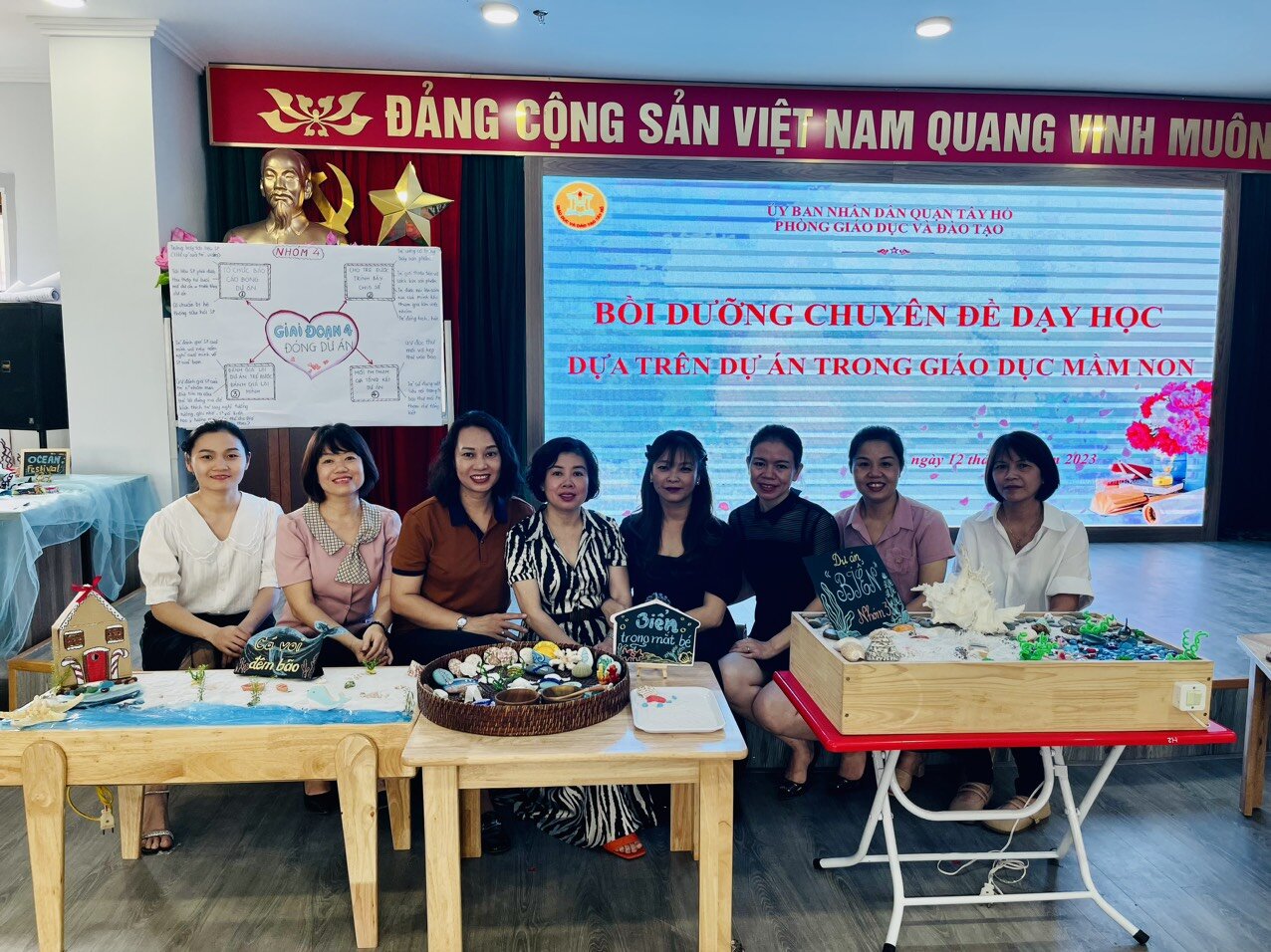 Trường mầm non Tứ Liên tham gia lớp học bồi dưỡng chuyên đề 