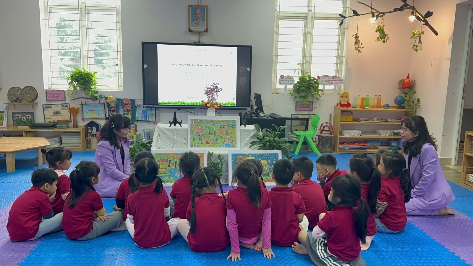 TRƯỜNG MẦM NON TỨ LIÊN TỔ CHỨC KIẾN TẬP CÂC TIẾT ĐẠT GIẢI CAO TRONG HỘI THI GIÁO VIÊN GIỎI CẤP TRƯỜNG NĂM HỌC 2024 - 2025