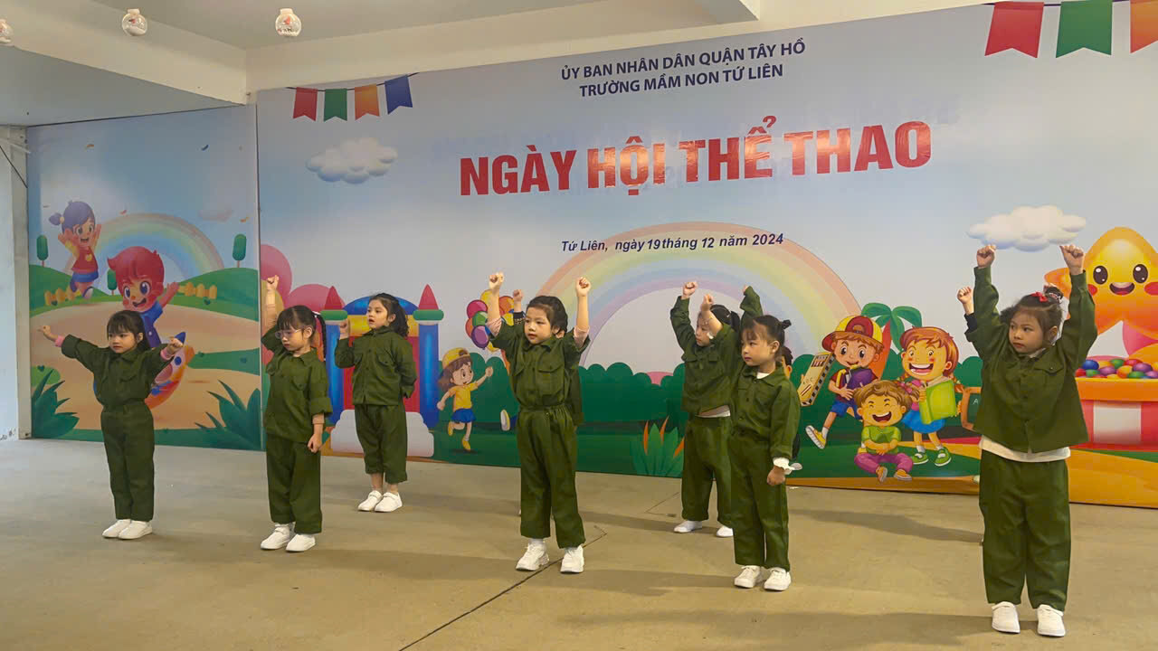 TRƯỜNG MẦM NON TỨ LIÊN PHỐI HỢP VỚI CÔNG TY GOKIDS TỔ CHỨC NGÀY HỘI THỂ THAO CHÀO MỪNG NGÀY THÀNH LẬP QUÂN ĐỘI NHÂN DÂN VIỆT NAM 22/12