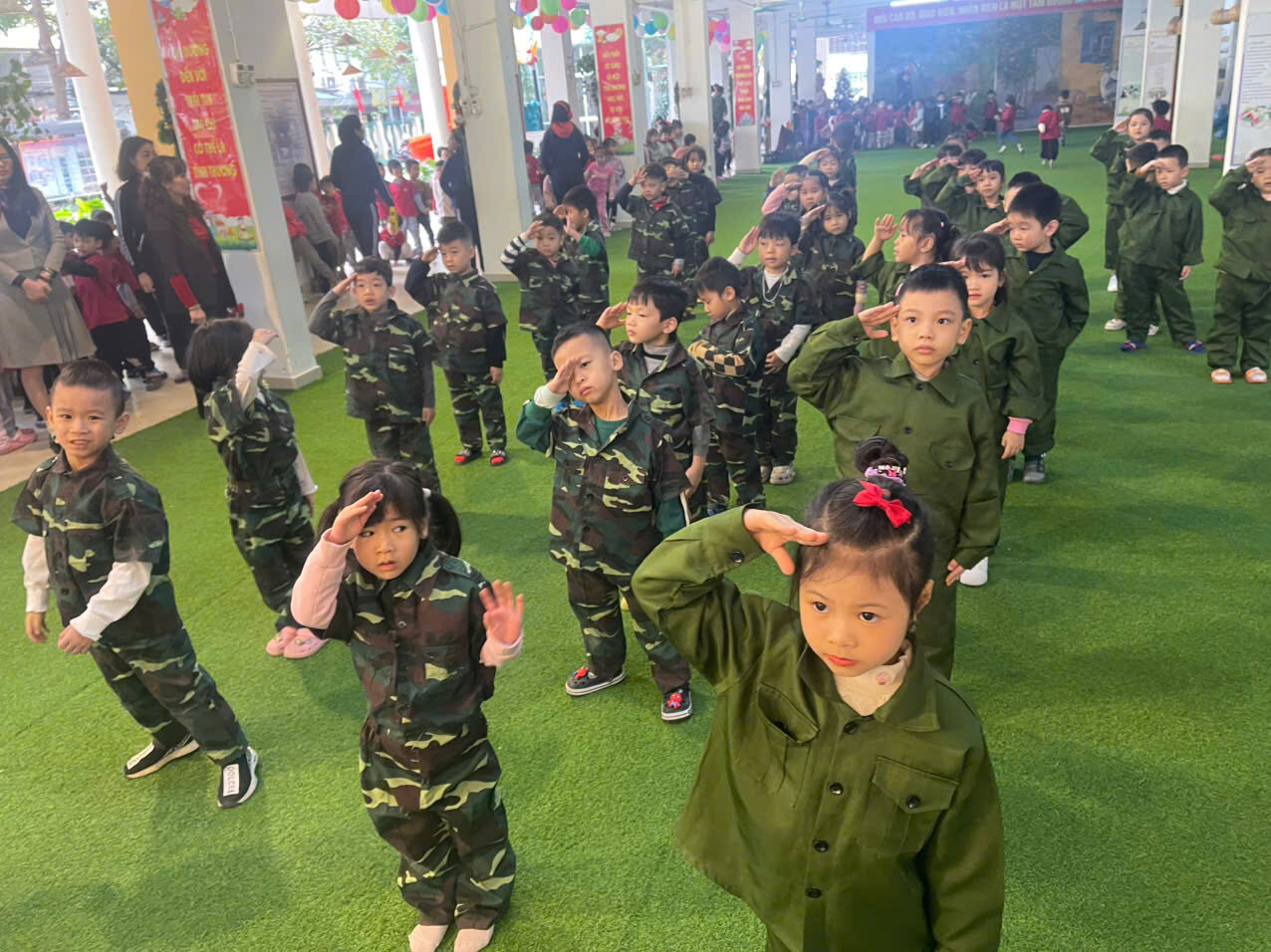 TRƯỜNG MẦM NON TỨ LIÊN PHỐI HỢP VỚI CÔNG TY GOKIDS TỔ CHỨC NGÀY HỘI THỂ THAO CHÀO MỪNG NGÀY THÀNH LẬP QUÂN ĐỘI NHÂN DÂN VIỆT NAM 22/12