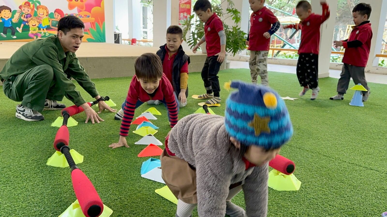 TRƯỜNG MẦM NON TỨ LIÊN PHỐI HỢP VỚI CÔNG TY GOKIDS TỔ CHỨC NGÀY HỘI THỂ THAO CHÀO MỪNG NGÀY THÀNH LẬP QUÂN ĐỘI NHÂN DÂN VIỆT NAM 22/12