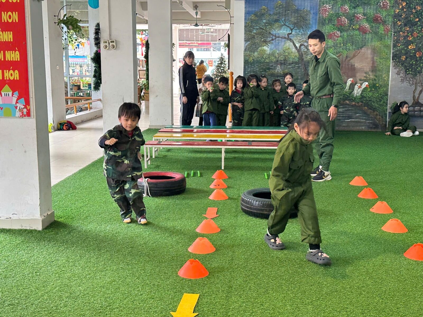 TRƯỜNG MẦM NON TỨ LIÊN PHỐI HỢP VỚI CÔNG TY GOKIDS TỔ CHỨC NGÀY HỘI THỂ THAO CHÀO MỪNG NGÀY THÀNH LẬP QUÂN ĐỘI NHÂN DÂN VIỆT NAM 22/12