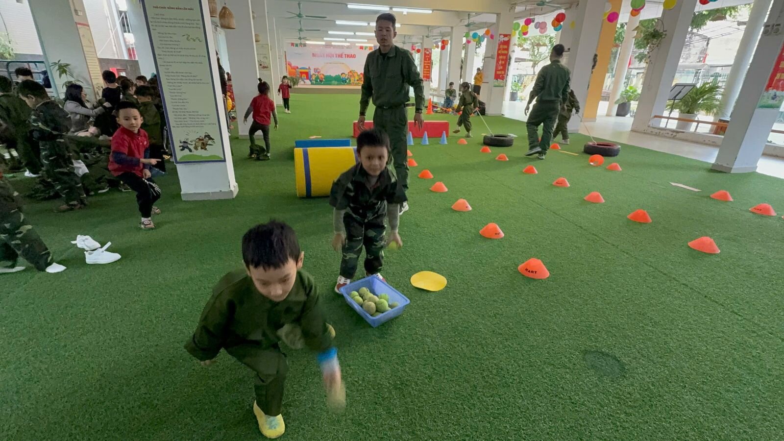 Các bé MGL A4 tham gia vào ngày hội thể thao chào mừng ngày thành lập  Quân Đội Nhân Dân Việt Nam 22/12/1944 - 22/12/2024.