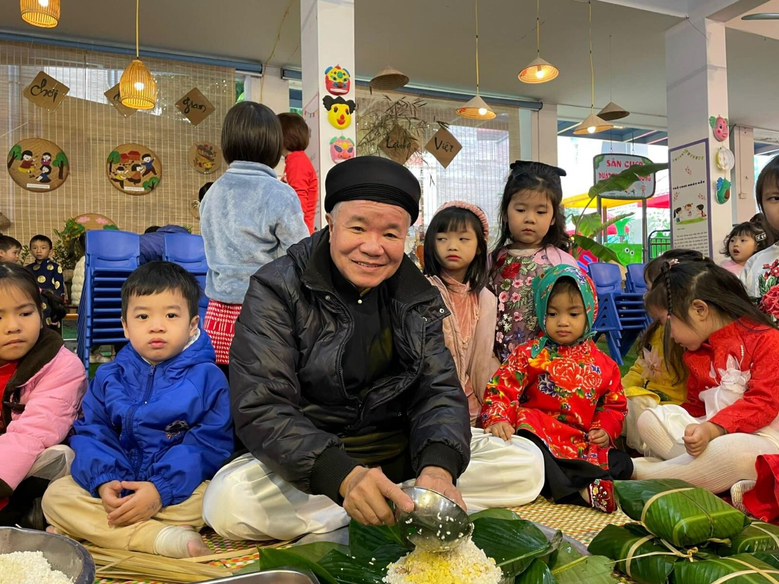 🧧🌸🎊Nhật kí chuỗi sự kiện chúc mừng năm mới 2024, liên hoan các trò chơi dân gian và hoạt động sáng tạo của các bé trường mầm non Tứ Liên❤️