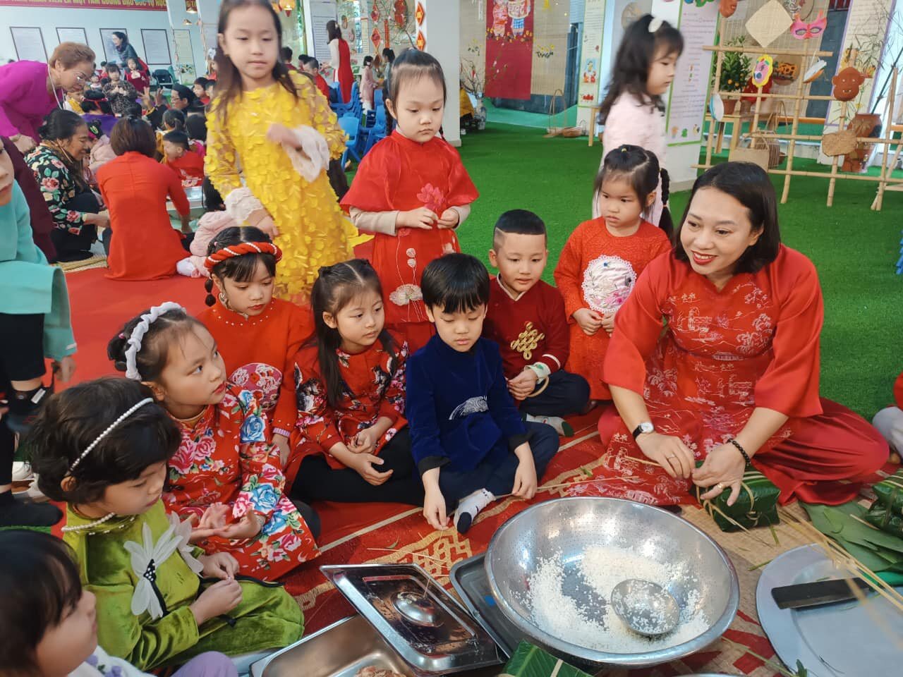 🧧🌸🎊Nhật kí chuỗi sự kiện chúc mừng năm mới 2024, liên hoan các trò chơi dân gian và hoạt động sáng tạo của các bé trường mầm non Tứ Liên❤️