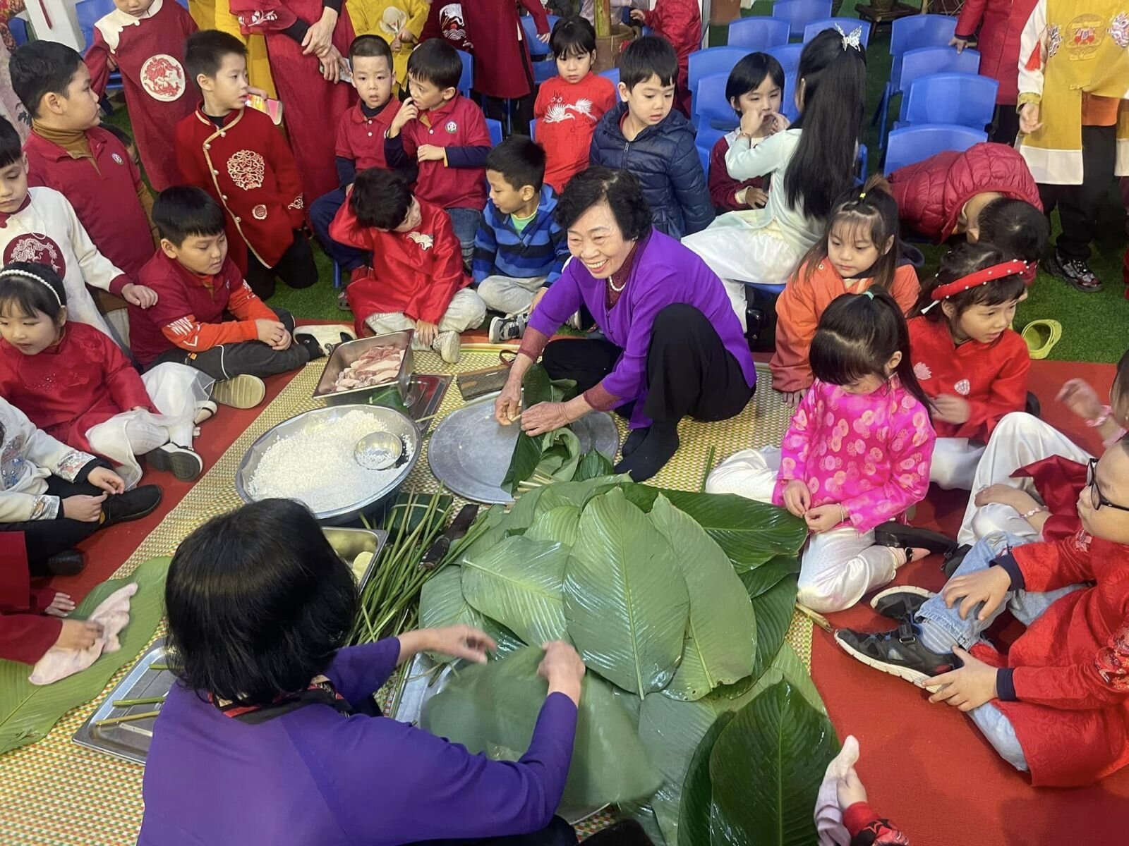 🧧🌸🎊Nhật kí chuỗi sự kiện chúc mừng năm mới 2024, liên hoan các trò chơi dân gian và hoạt động sáng tạo của các bé trường mầm non Tứ Liên❤️