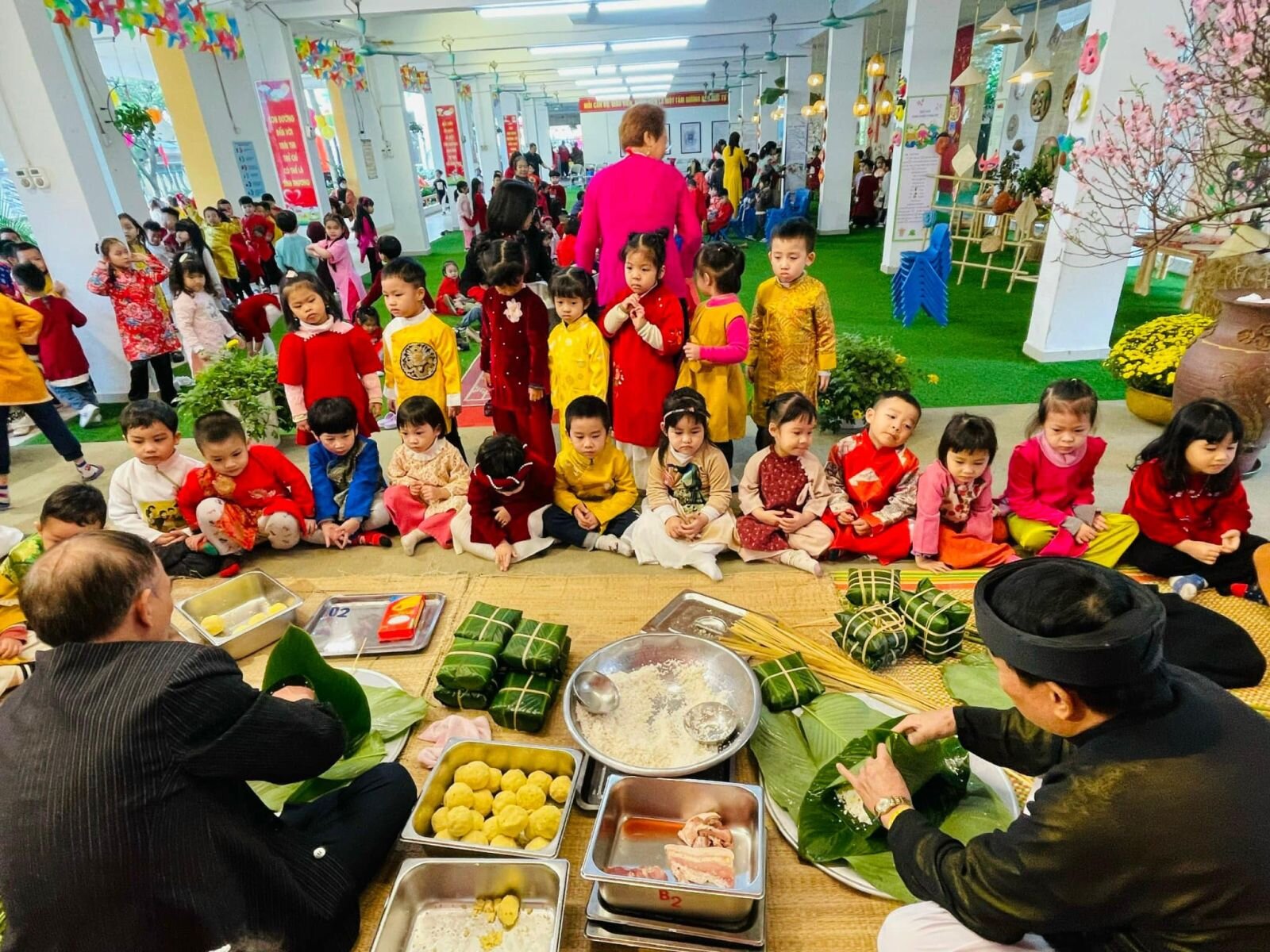 🧧🌸🎊Nhật kí chuỗi sự kiện chúc mừng năm mới 2024, liên hoan các trò chơi dân gian và hoạt động sáng tạo của các bé trường mầm non Tứ Liên❤️