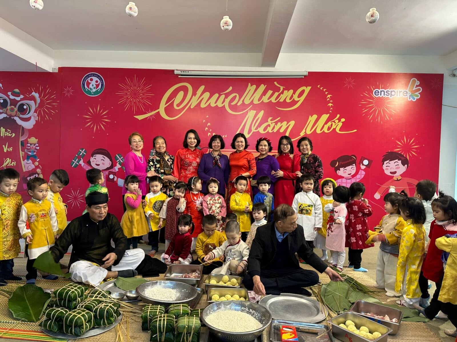 🧧🌸🎊Nhật kí chuỗi sự kiện chúc mừng năm mới 2024, liên hoan các trò chơi dân gian và hoạt động sáng tạo của các bé trường mầm non Tứ Liên❤️