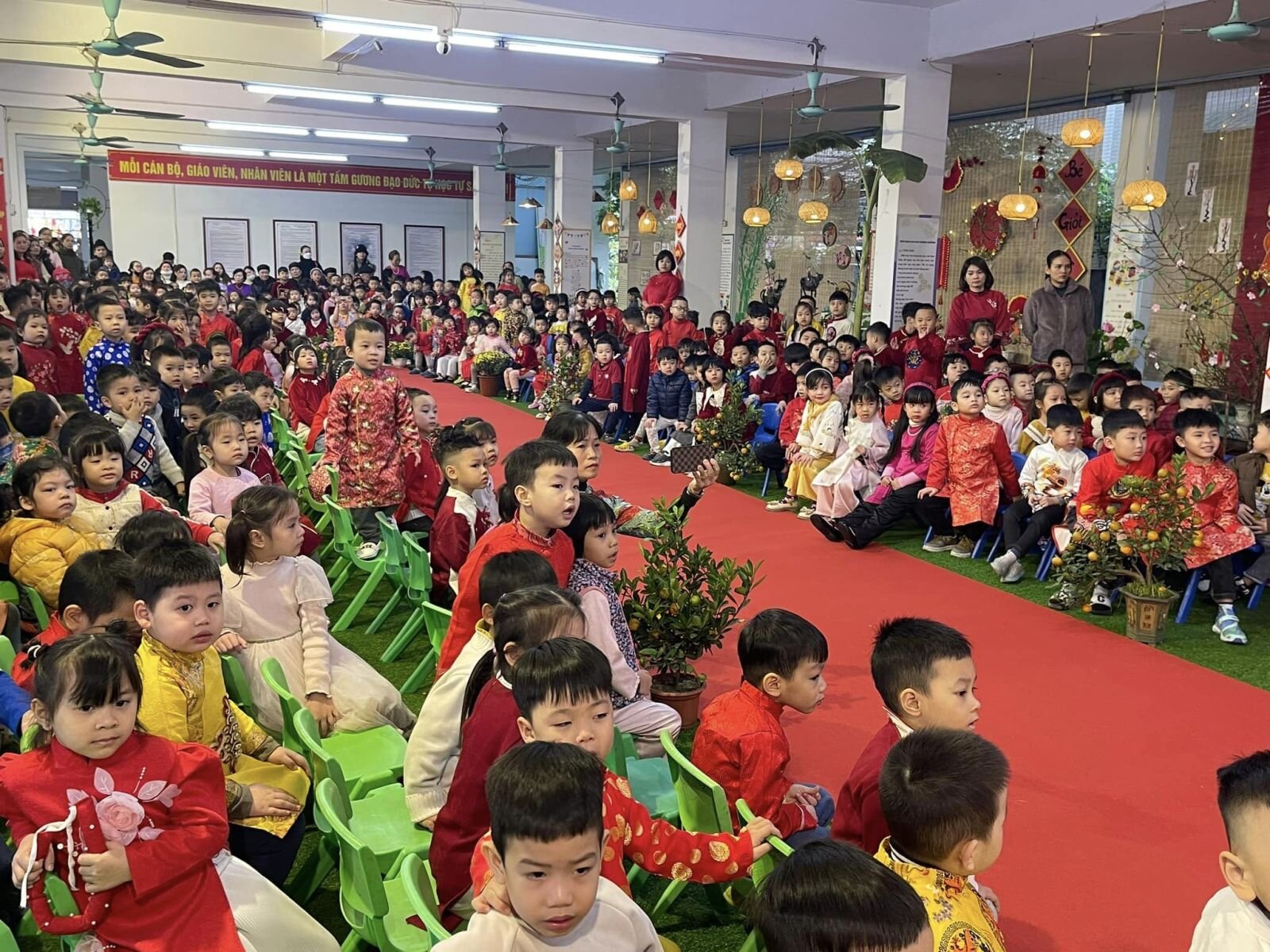 🧧🌸🎊Nhật kí chuỗi sự kiện chúc mừng năm mới 2024, liên hoan các trò chơi dân gian và hoạt động sáng tạo của các bé trường mầm non Tứ Liên❤️