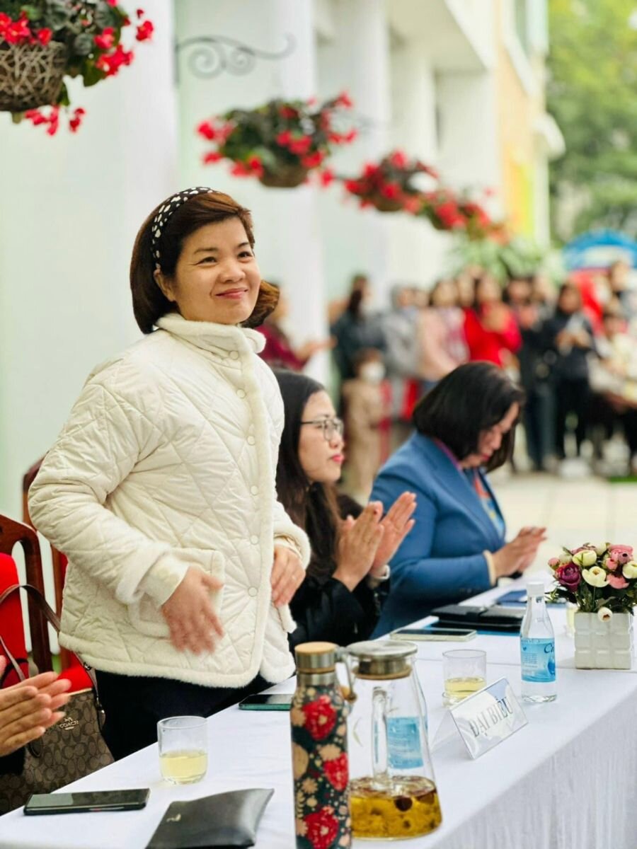 Các bé học sinh trường Mầm non Tứ Liên tham gia Ngày hội 