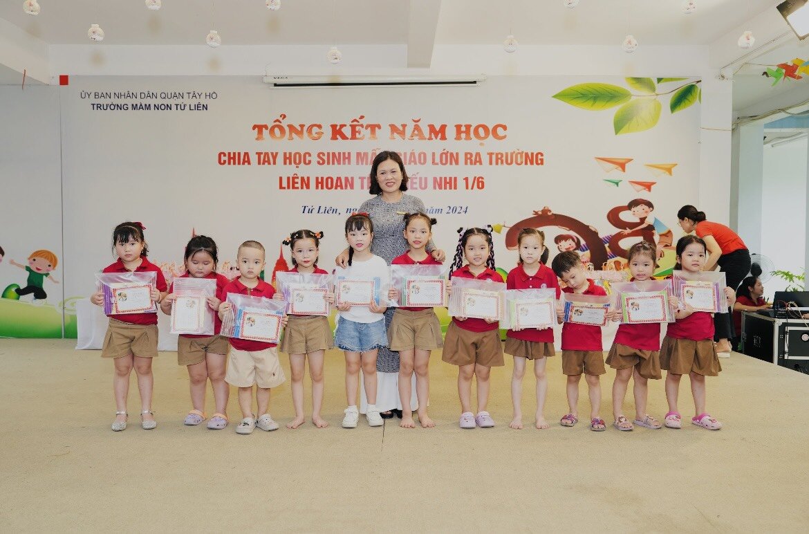 Trường mầm non Tứ Liên  tổ chức “Lễ tổng kết năm học - chia tay học sinh MGL ra trường và liên hoan tết thiếu nhi 1/6” năm học 2023-2024