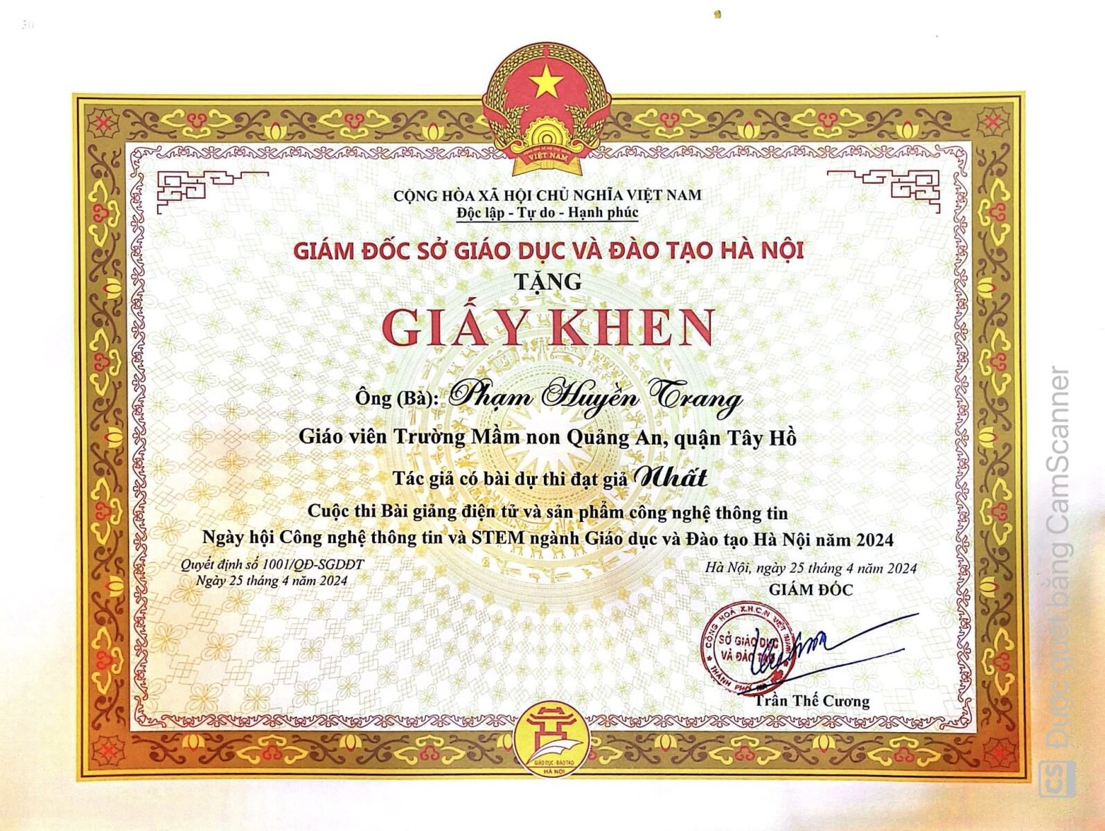 💿 TRƯỜNG MN QUANG AN THAM GIA NGÀY HỘI CÔNG NGHỆ THÔNG TIN VÀ STEM NGÀNH GIÁO DỤC VÀ ĐÀO TẠO HÀ NỘI NĂM 2024📱