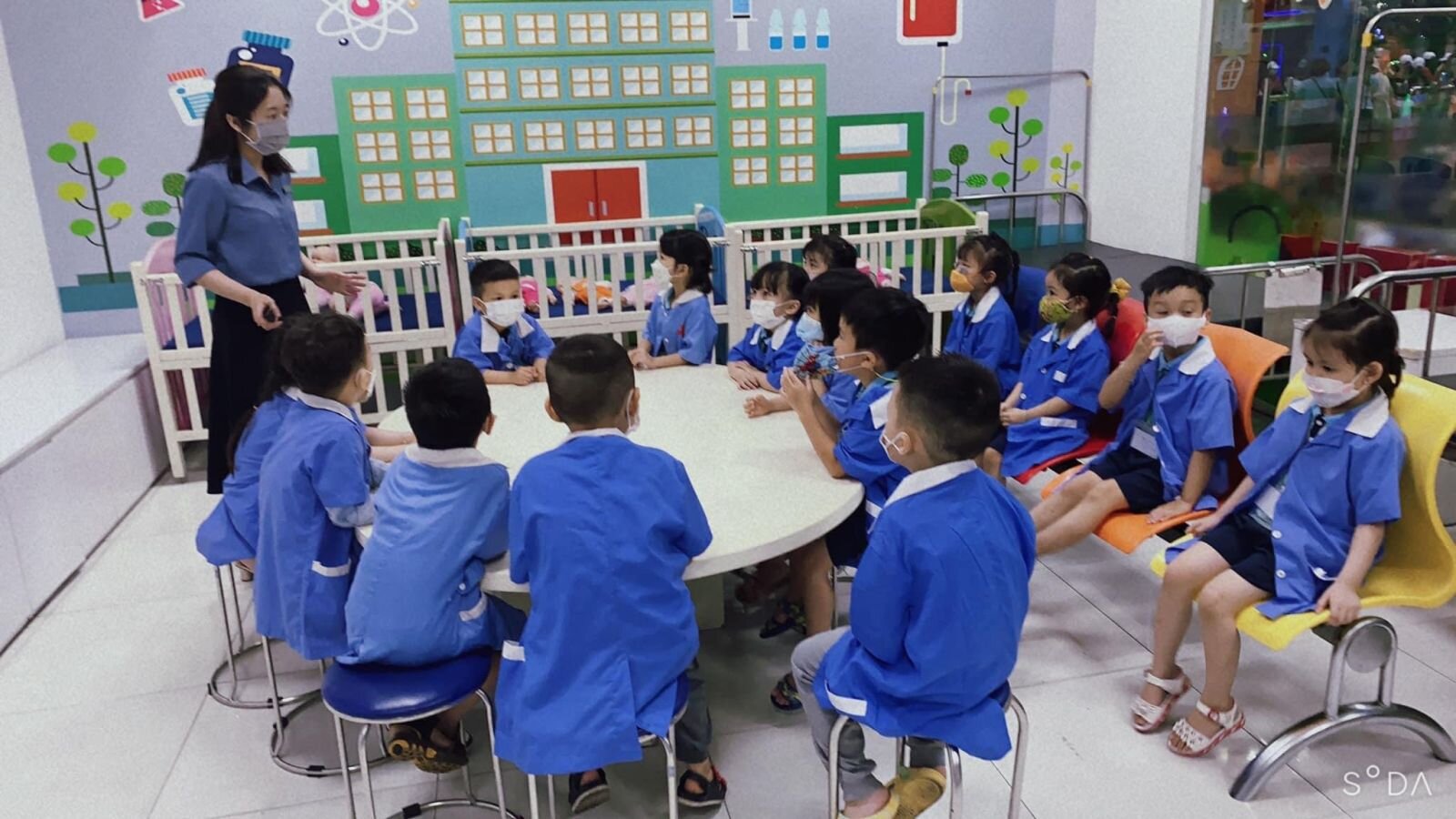 Hoạt động trải nghiệm của các con học sinh tại khu vui chơi Time City