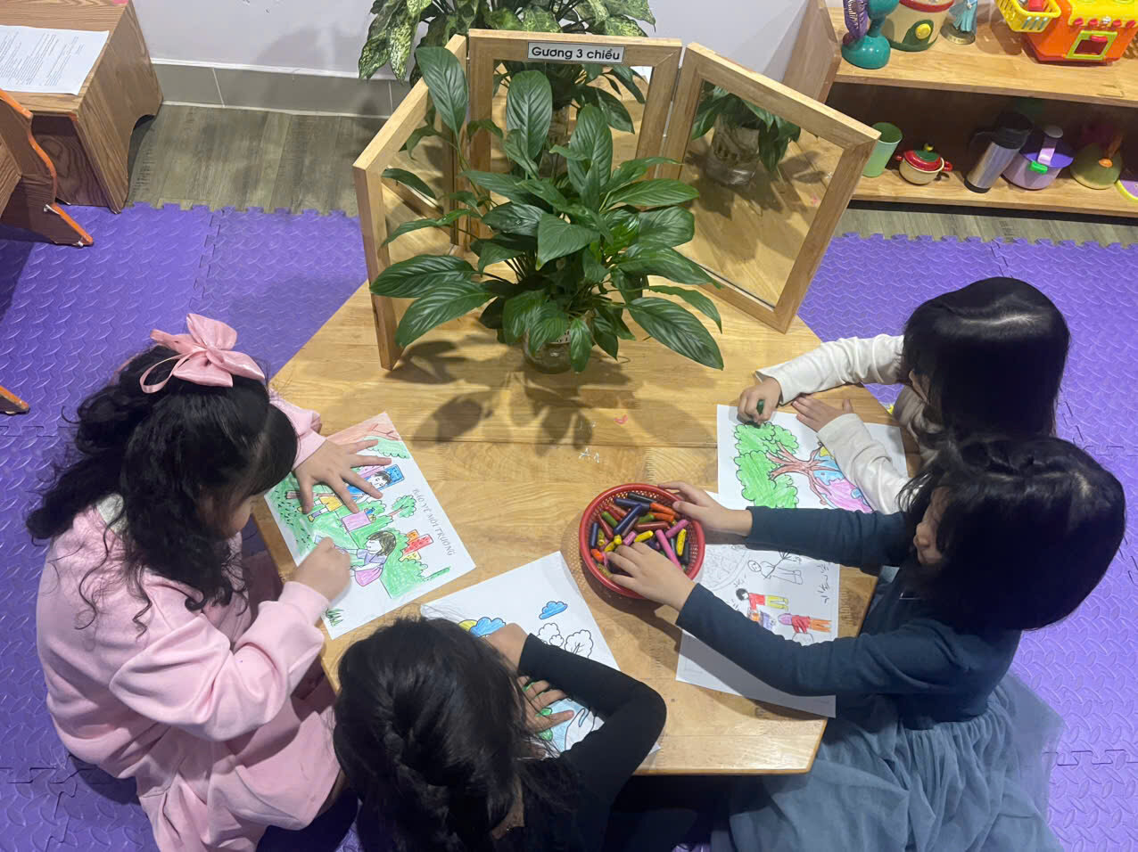 Trường mầm non Tứ Liên tham gia hoạt động hưởng ứng ngày nước thế giới, ngày khí tượng thế giới; chiến dịch giờ trái đất  năm 2025.