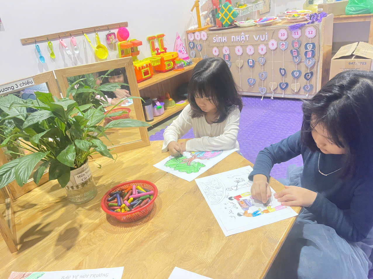 Trường mầm non Tứ Liên tham gia hoạt động hưởng ứng ngày nước thế giới, ngày khí tượng thế giới; chiến dịch giờ trái đất  năm 2025.