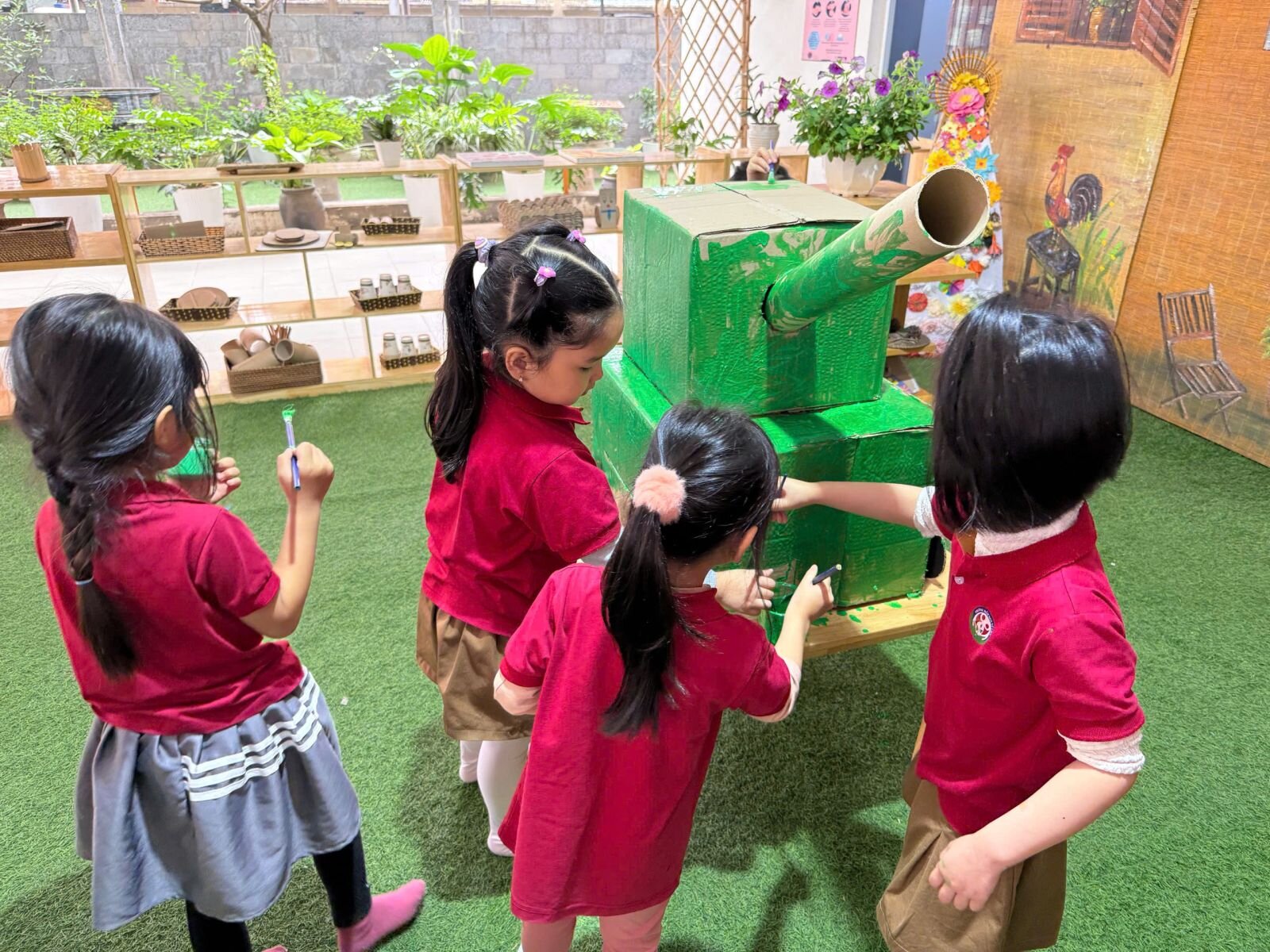 CÁC BÉ KHỐI MẪU GIÁO LỚN THAM GIA HOẠT ĐỘNG TRẢI NGHIỆM CHÀO MỪNG KỈ NIỆM 50 NĂM GIẢI PHÓNG MIỀN NAM, THỐNG NHẤT ĐẤT NƯỚC 30/4/ 1975- 30/4/ 2025