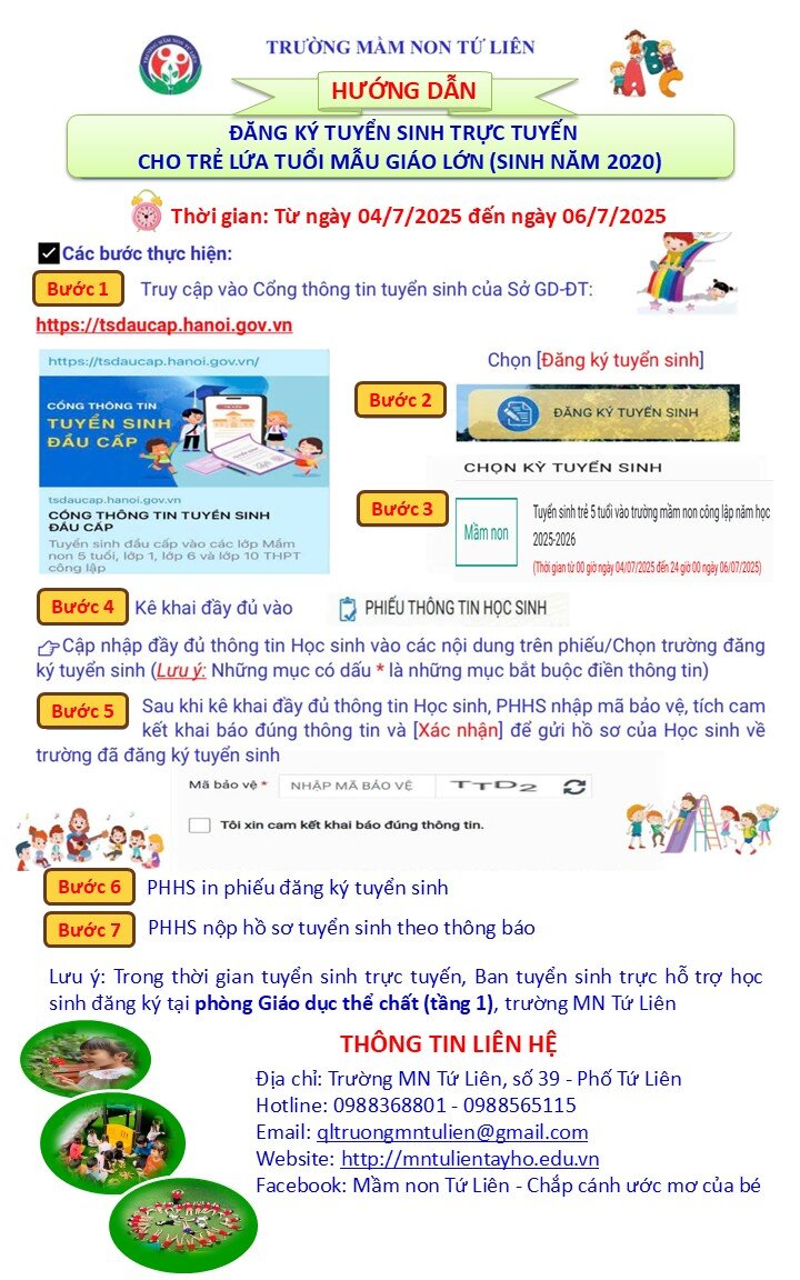 HƯỚNG DẪN TUYỂN SINH NĂM HỌC 2025-2026